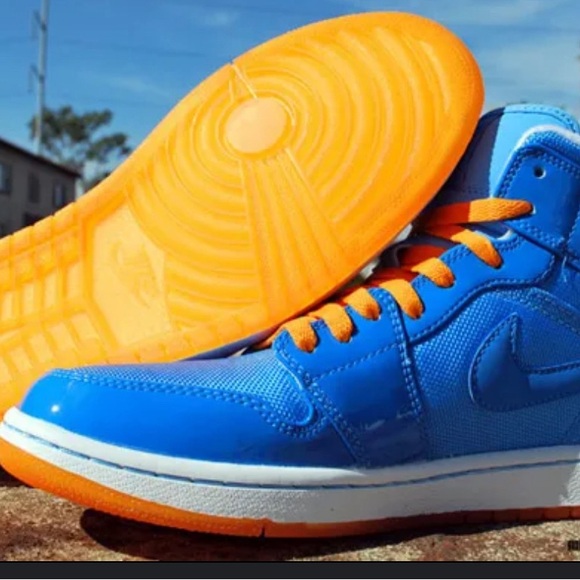 NIKE JORDAN 1 RETRO PHAT YEAR OF THE DRAGON MID ITALY BLUE VIVID ORANGE MENS 13 - Picture 13 of 14